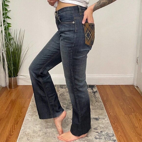 Escada Sport Stretch Mid Rise Denim Jeans Bootcut Leg Size 4 Blue - Picture 3 of 5